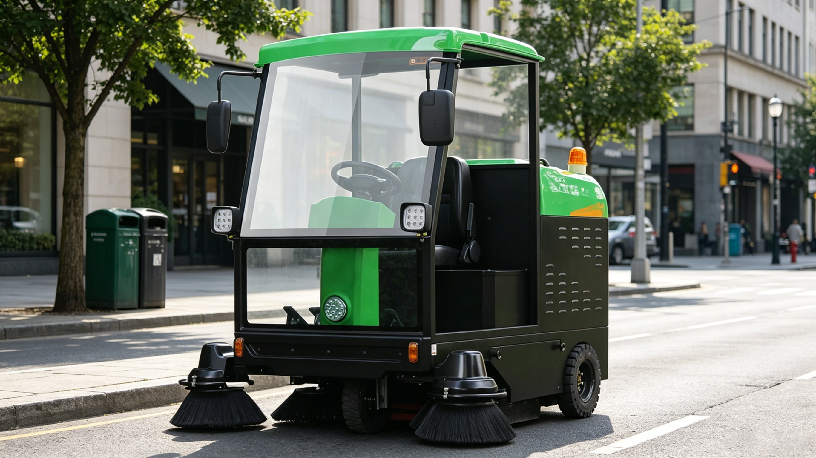 DQS19B 전기 스위퍼: 14,000m&sup2;/h를 청소하는 승용 기계